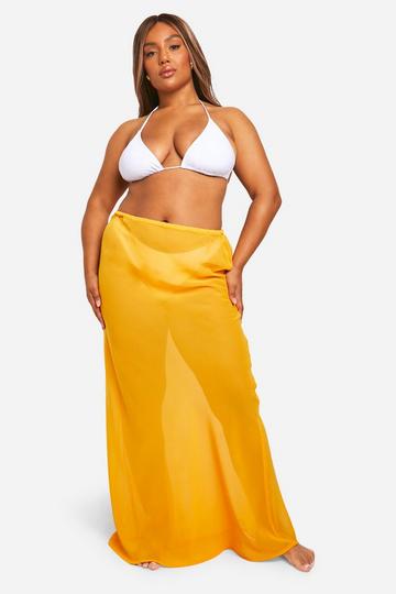 Orange Plus Beach Maxi Skirt