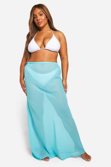 Plus Maxi Strand Rok aqua