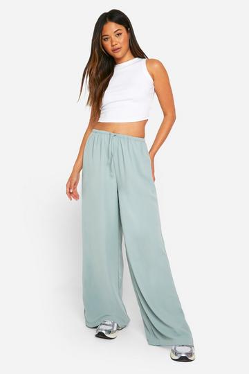 Sage Green Slouchy Wide Leg Pants