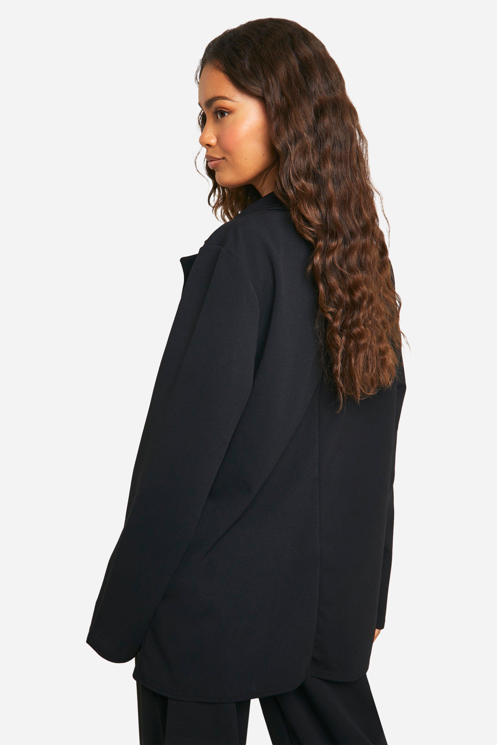 Jersey Crepe Relaxed Fit Blazer boohoo