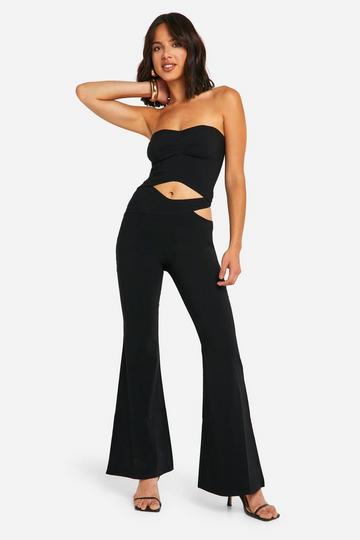 Cut Out Bandeau Jumpsuit black