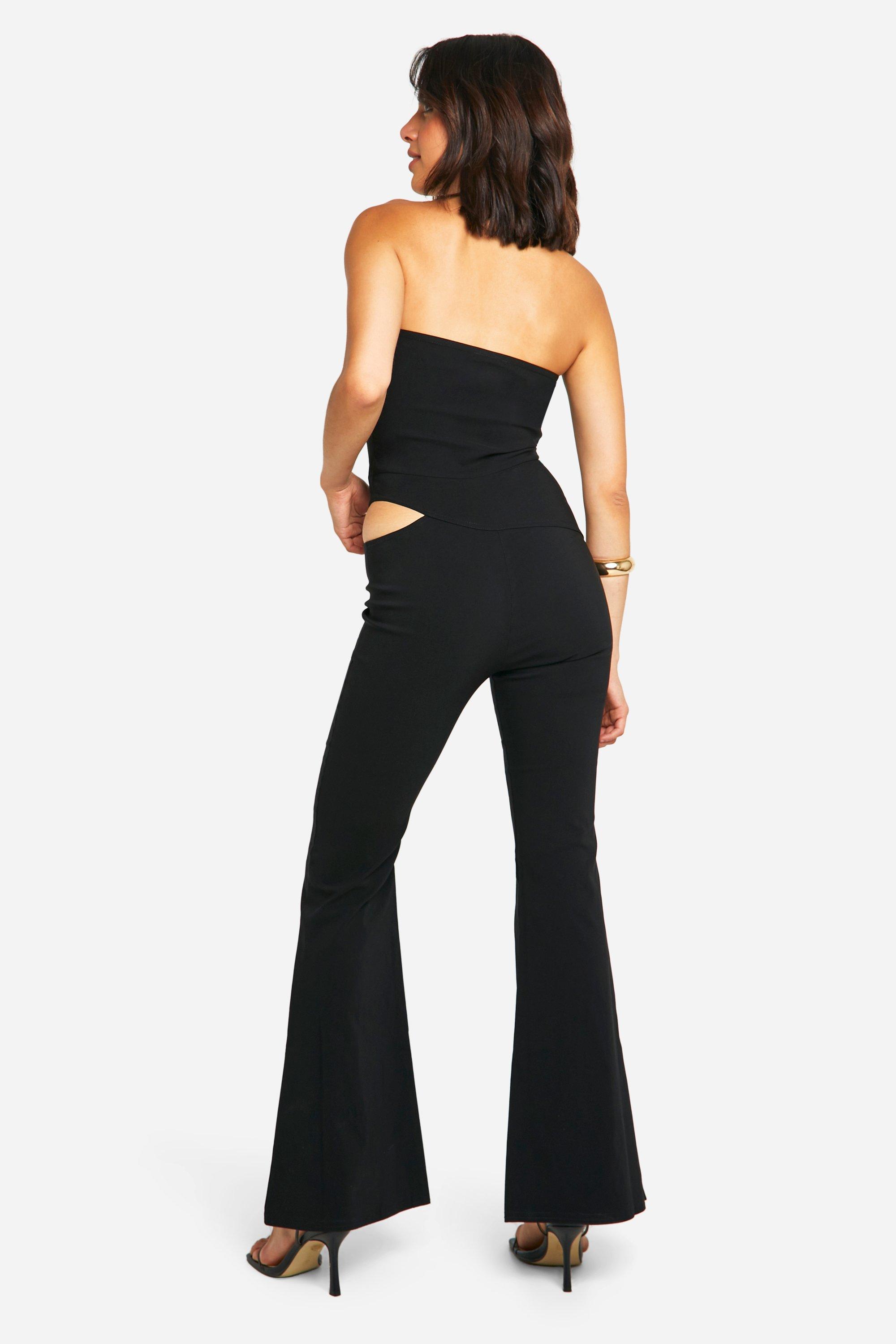 Boohoo Women s Cut Out Bandeau Jumpsuit