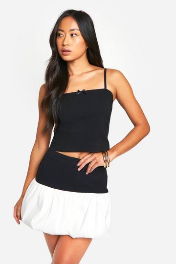 Contrast Puff Ball Skort black