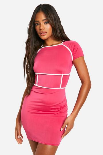 Contrasterende Tennis Playsuit Met Skort pink