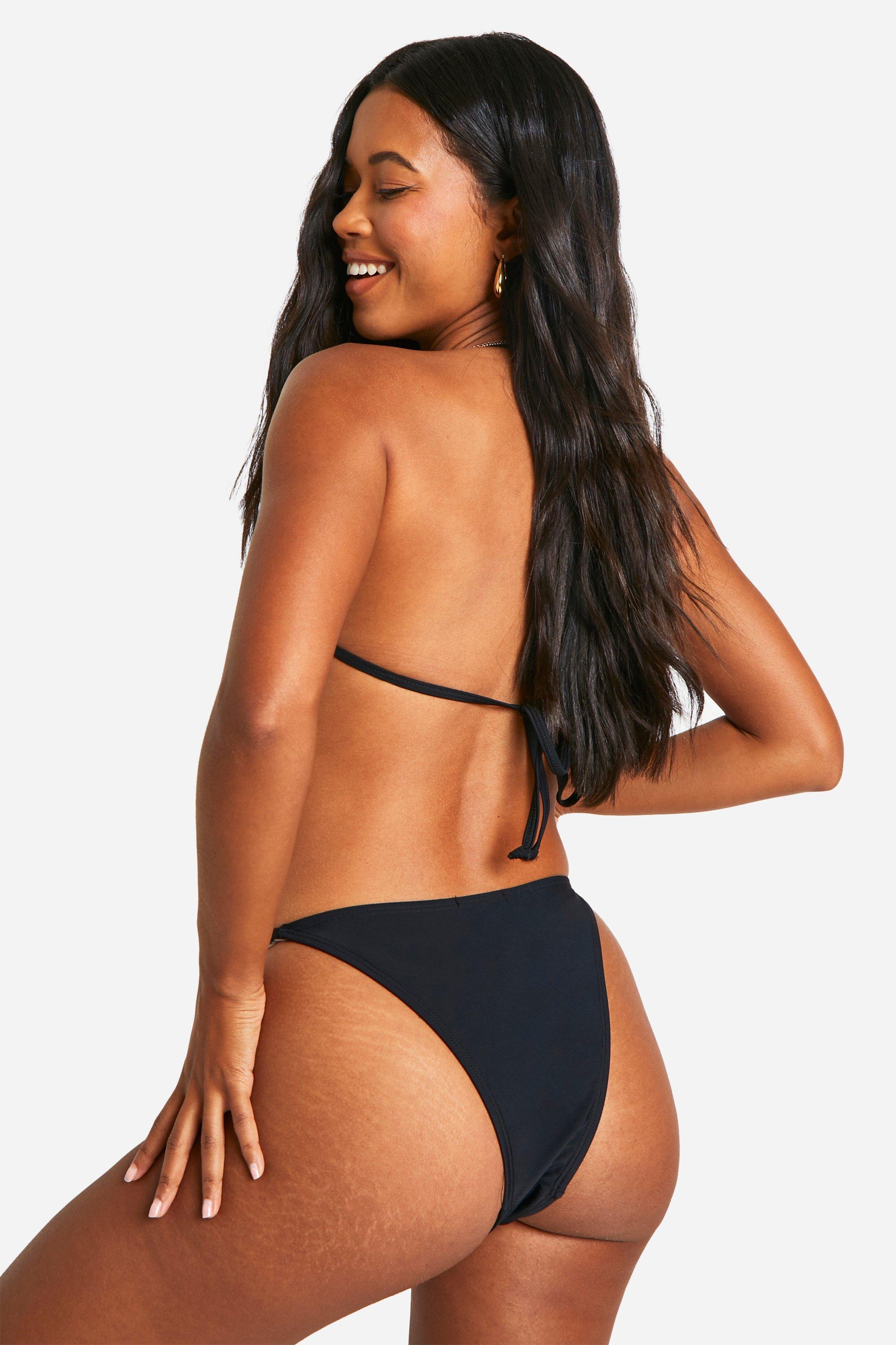 Black triangle bikini set clearance