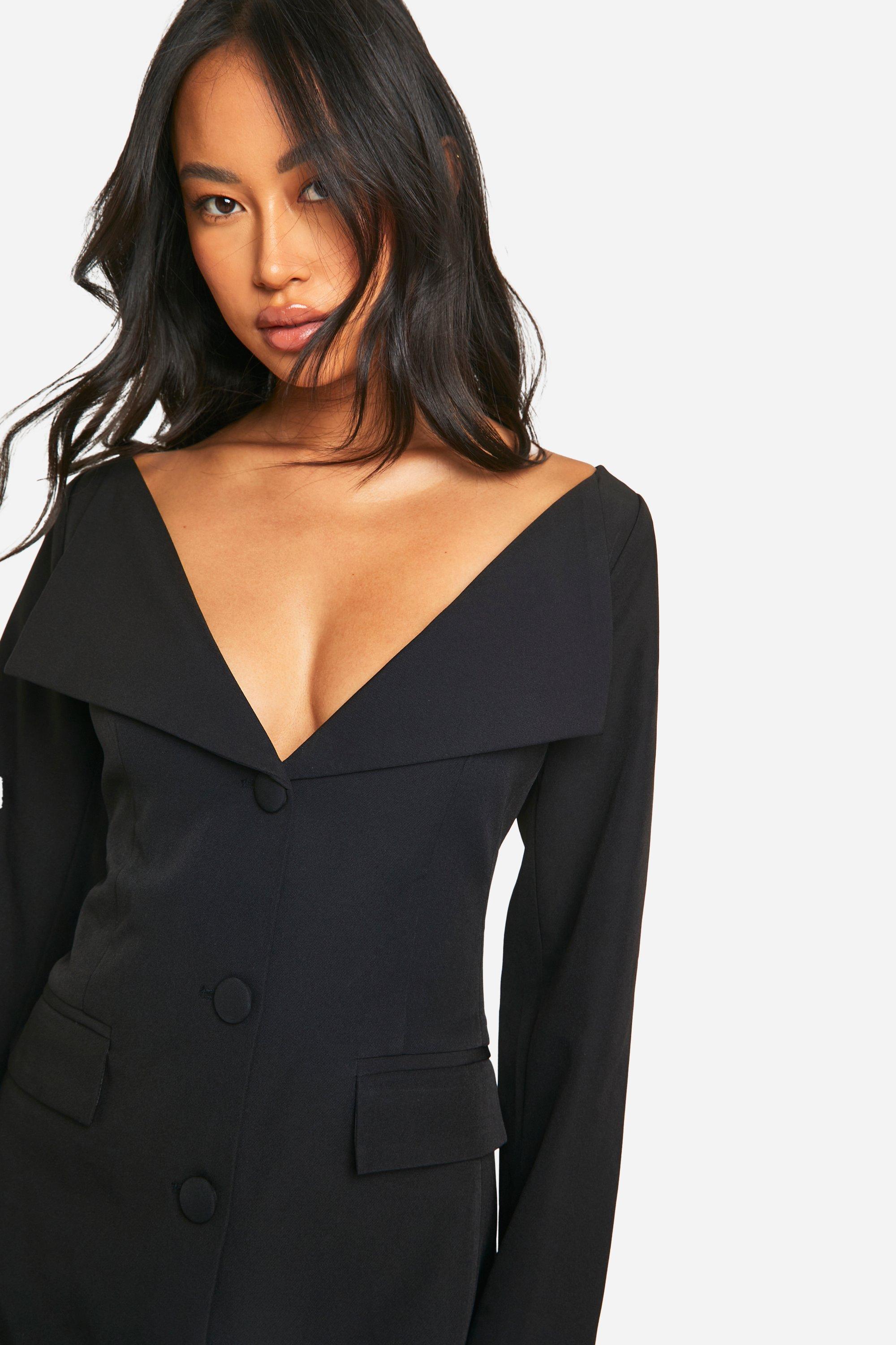 Robe blazer a col bateau
