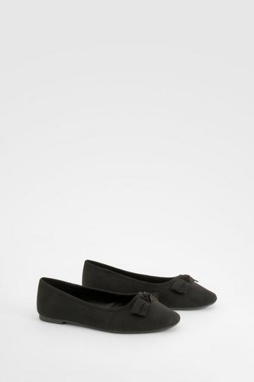 Bow Detail Ballet Flats black