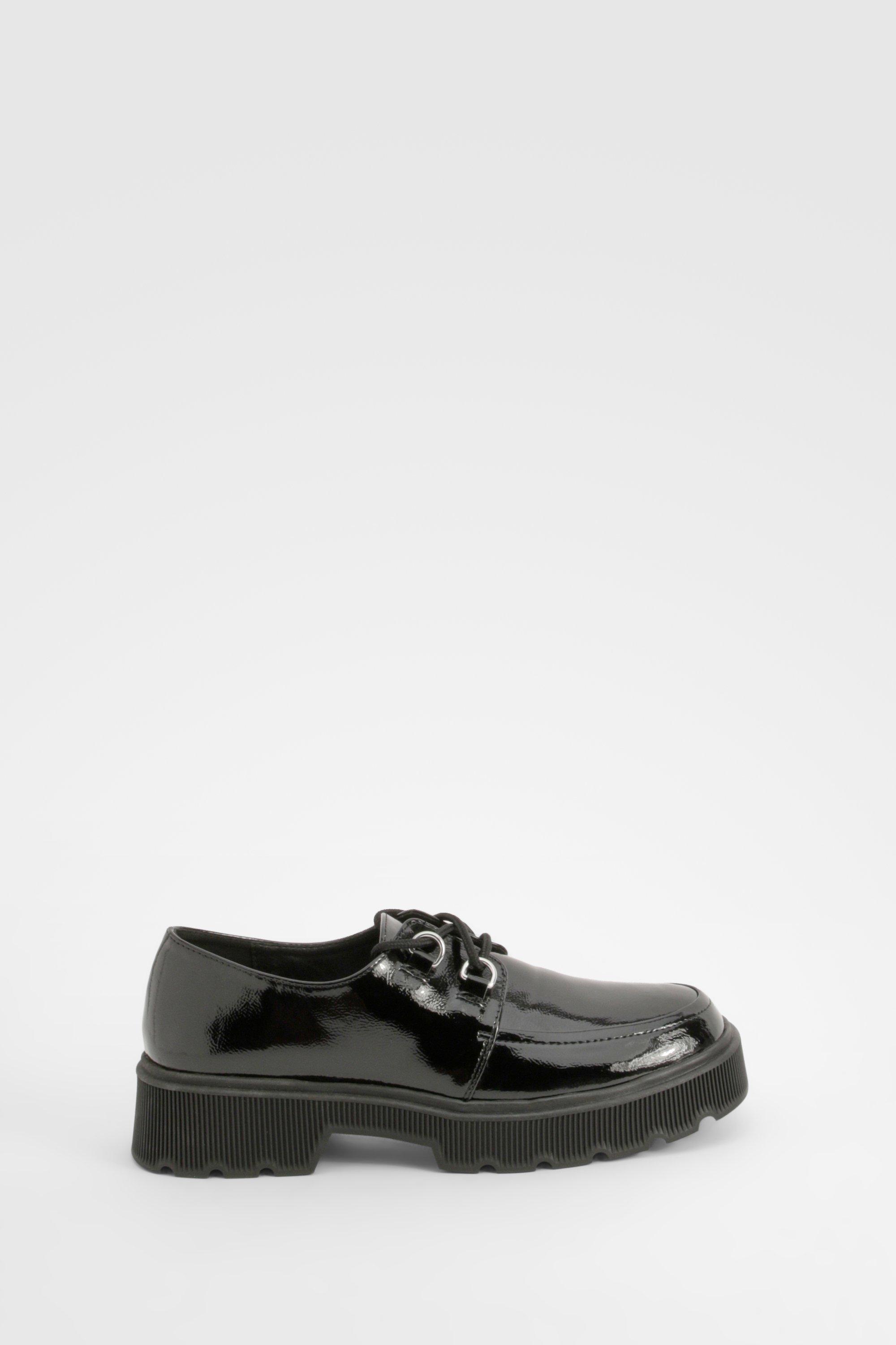 Chunky patent brogues online