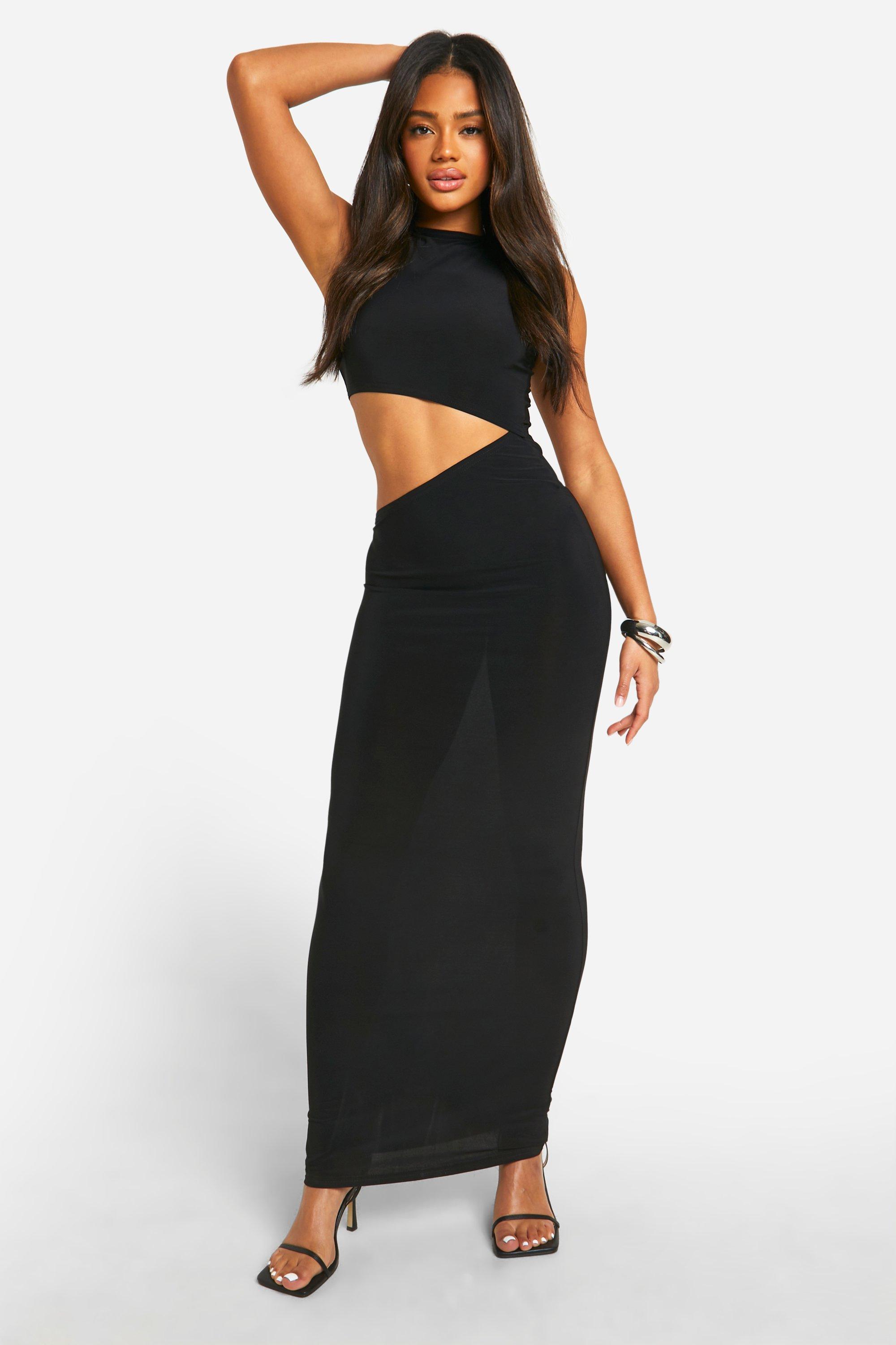 Cut Out Slinky Maxi Dress boohoo DK