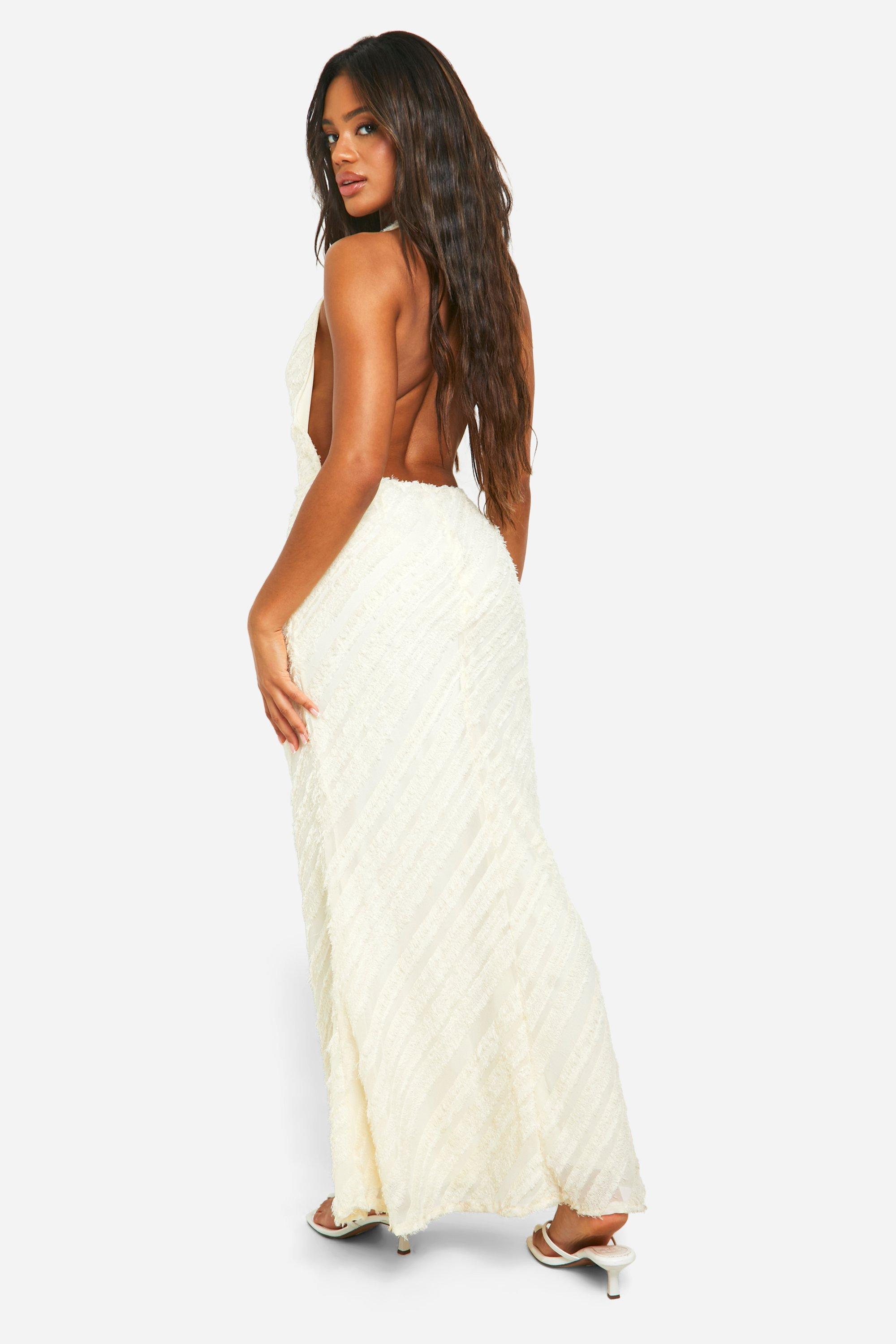 Cowl Textured Maxi Dress | boohoo