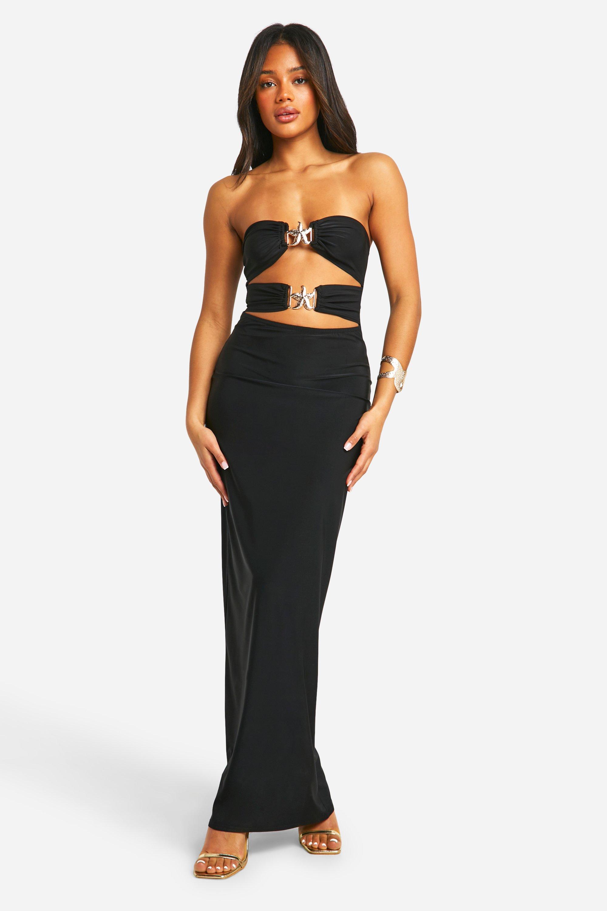 Black and gold maxi dress on sale