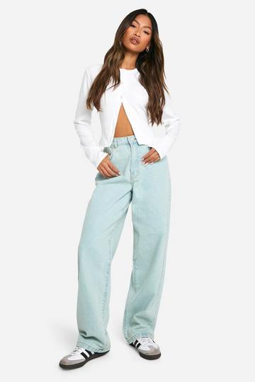 Basics High Waisted Boyfriend Jeans ice blue