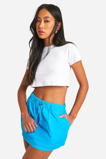 Low Rise Nylon Cargo Rok aqua