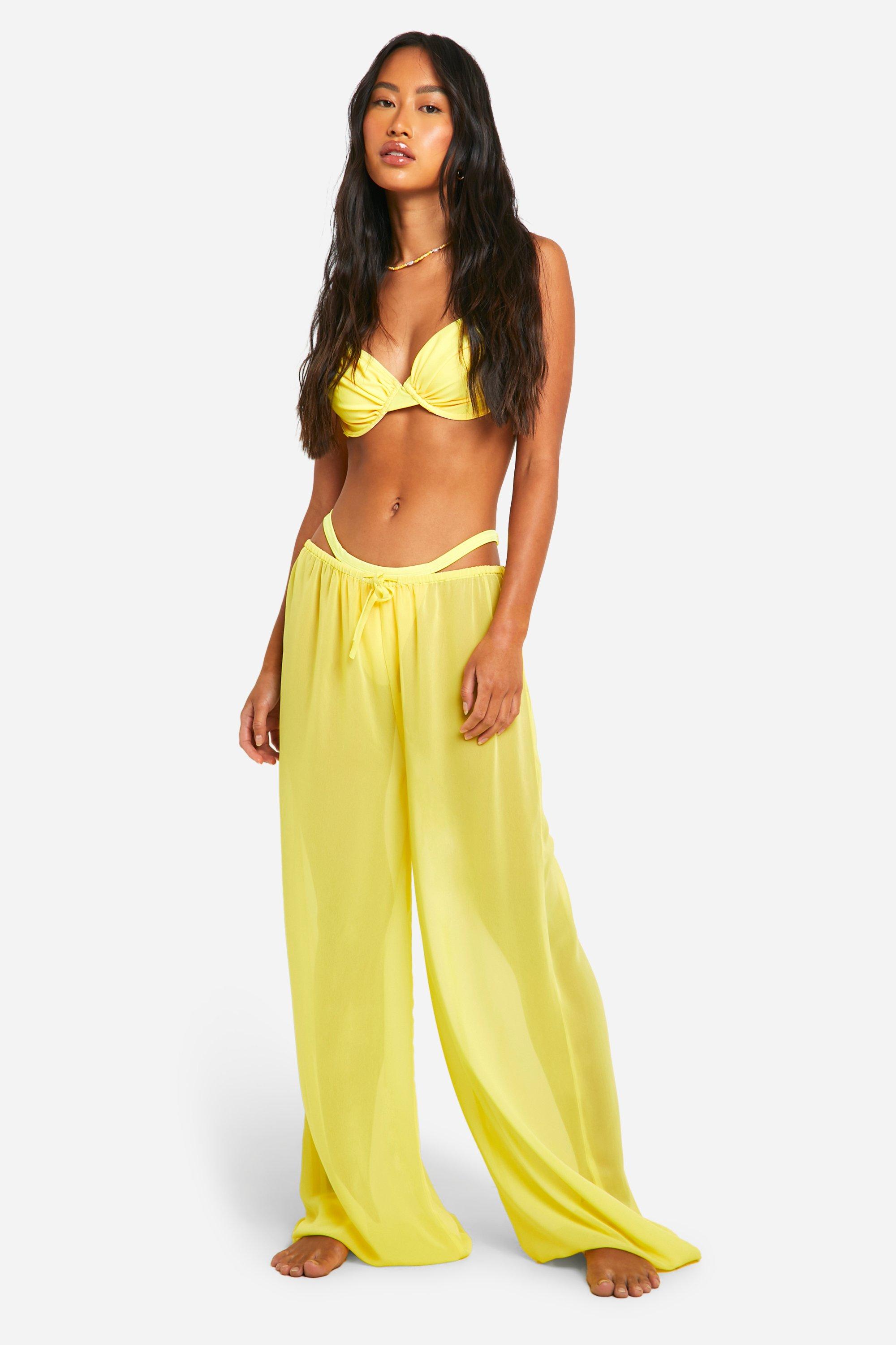 Boohoo yellow trousers hotsell