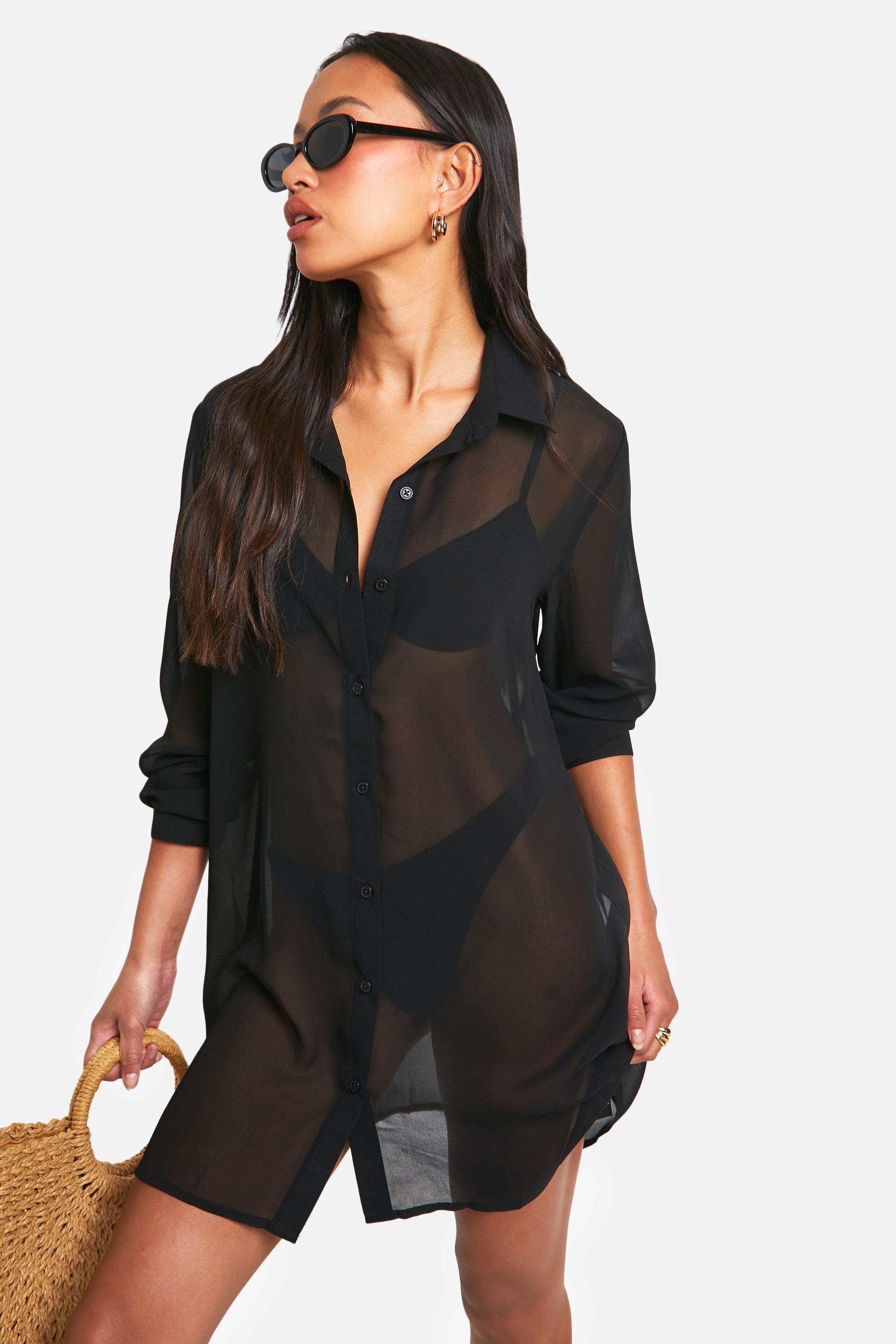 Chiffon shirt dress styles online