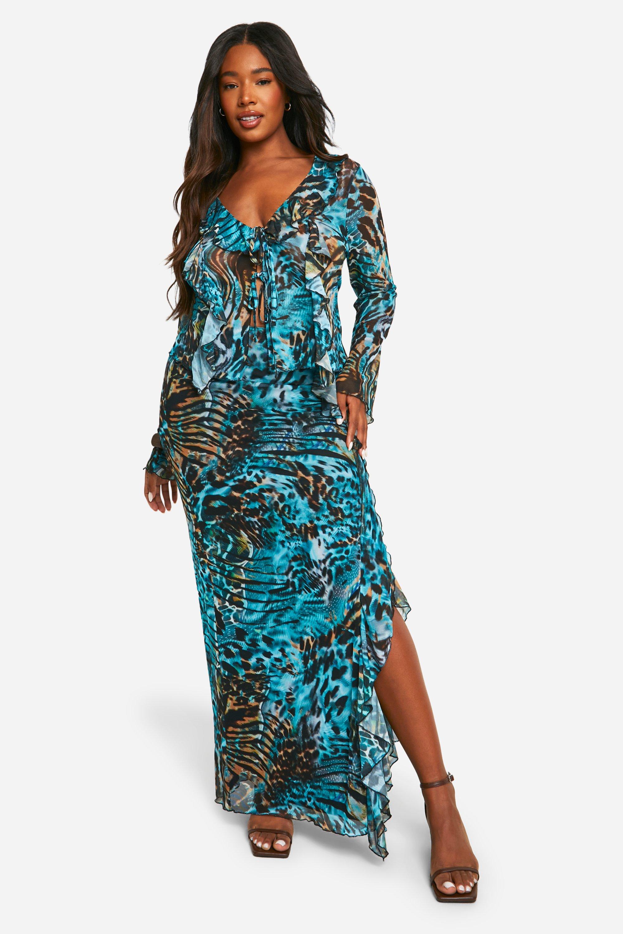 Printed maxi top shop