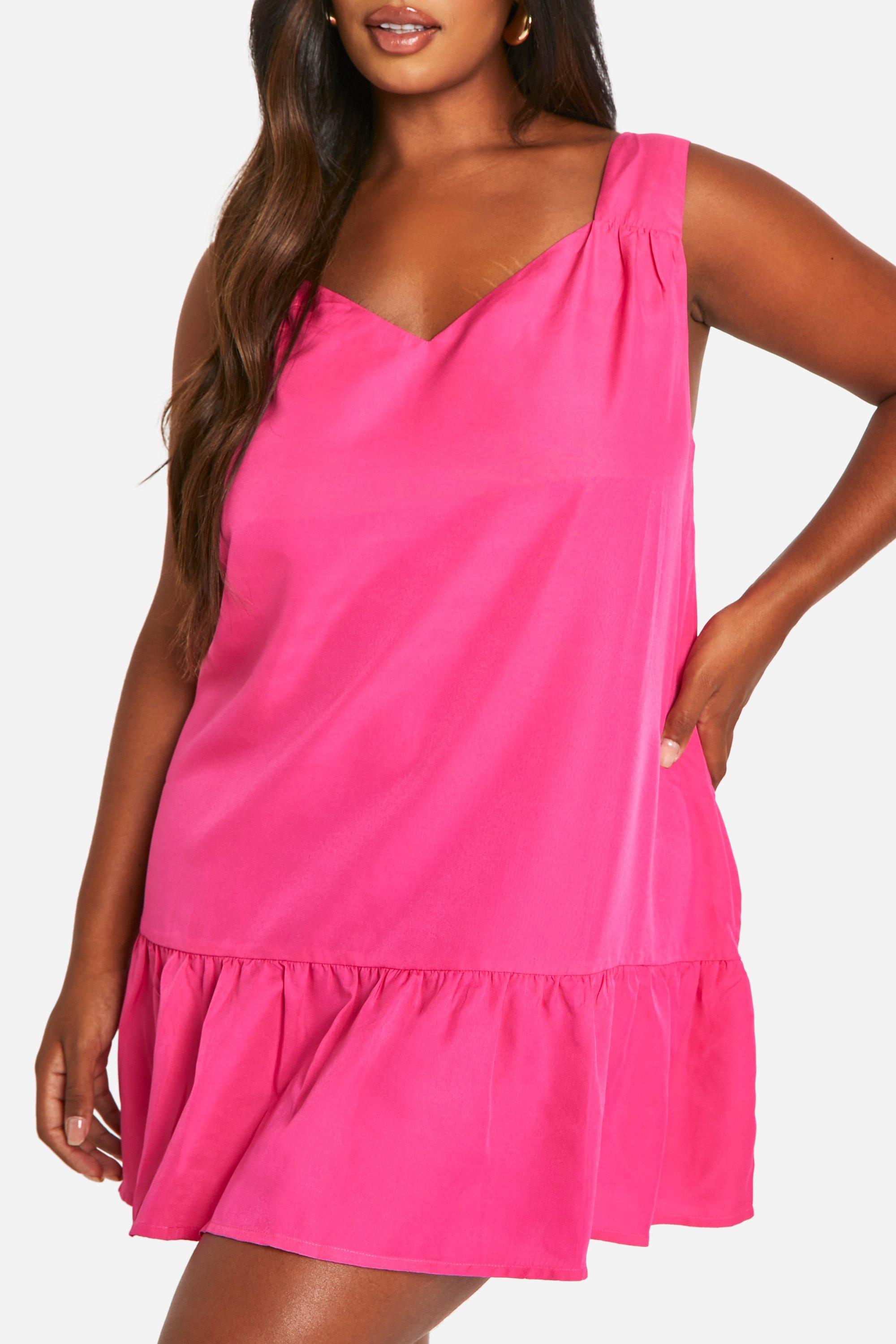 Plus Frill Hem Mini Dress boohoo NZ