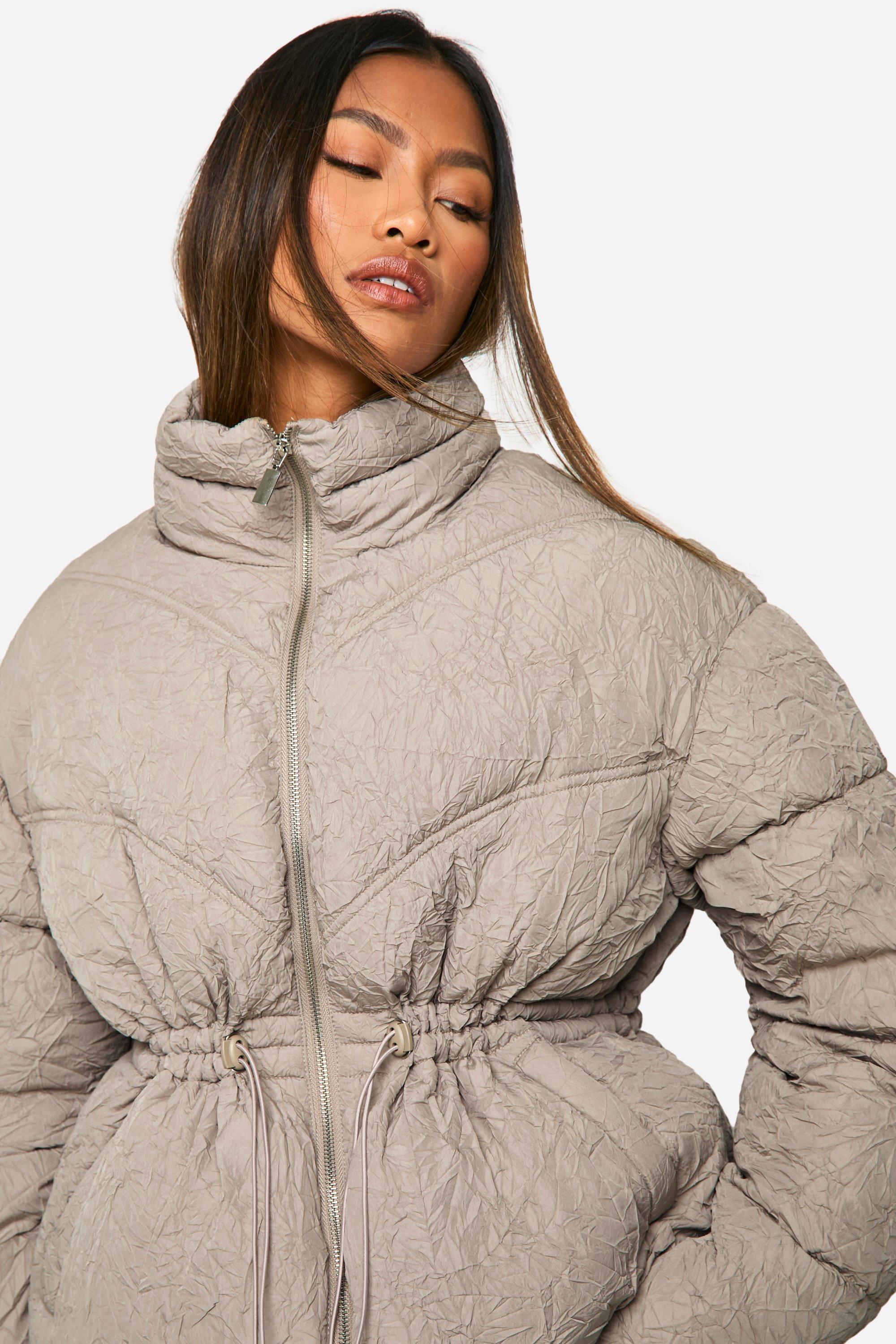 Doudoune cintree texturee boohoo FR
