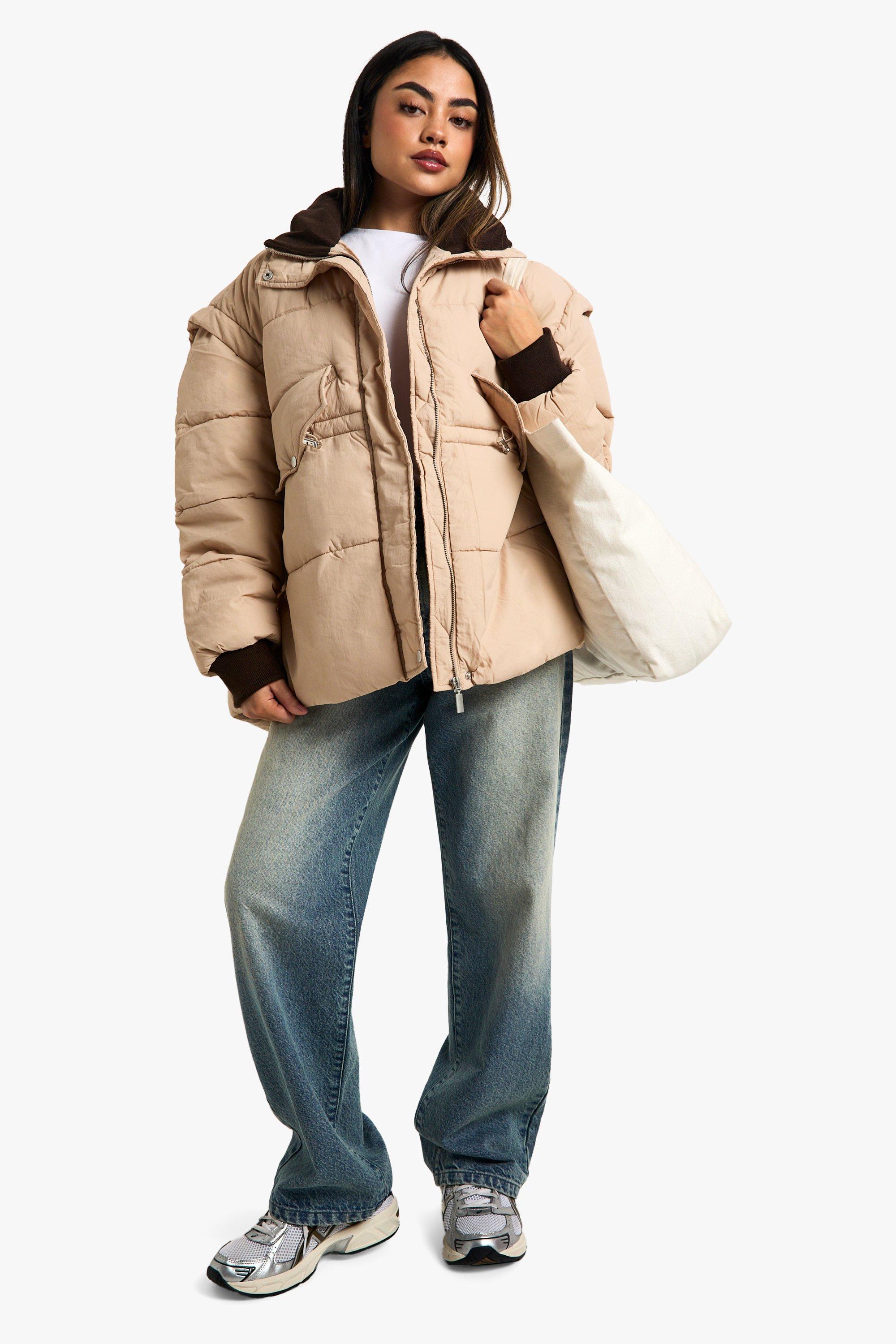 Boohoo oversized puffer jacket clearance