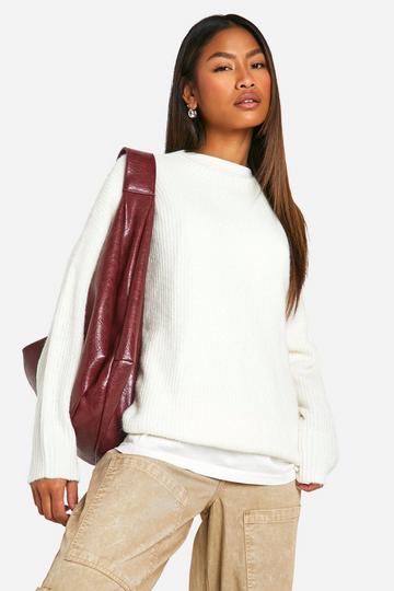 Soft Knit Oversized Jumper ecru