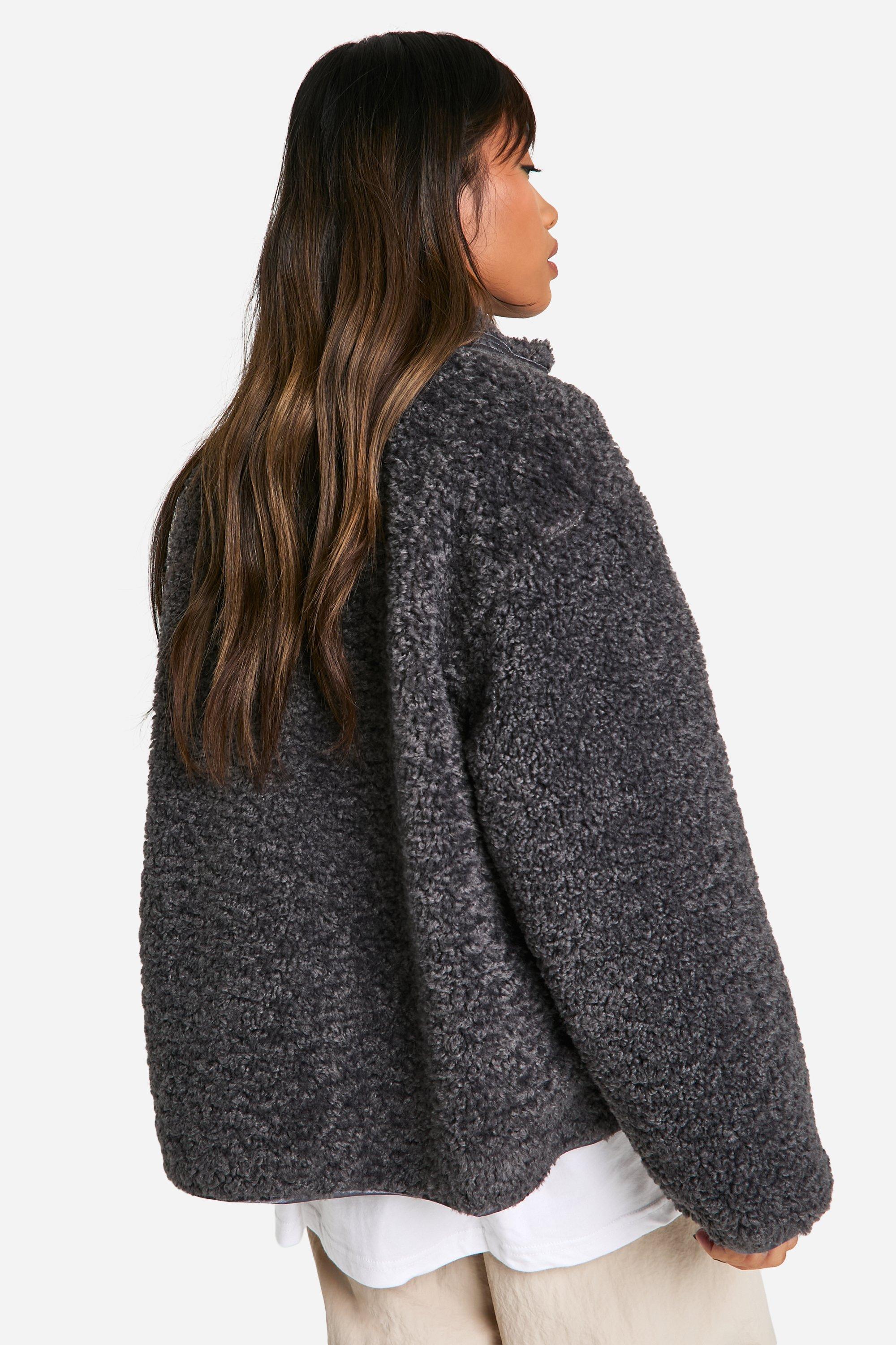 Charcoal teddy jacket hot sale