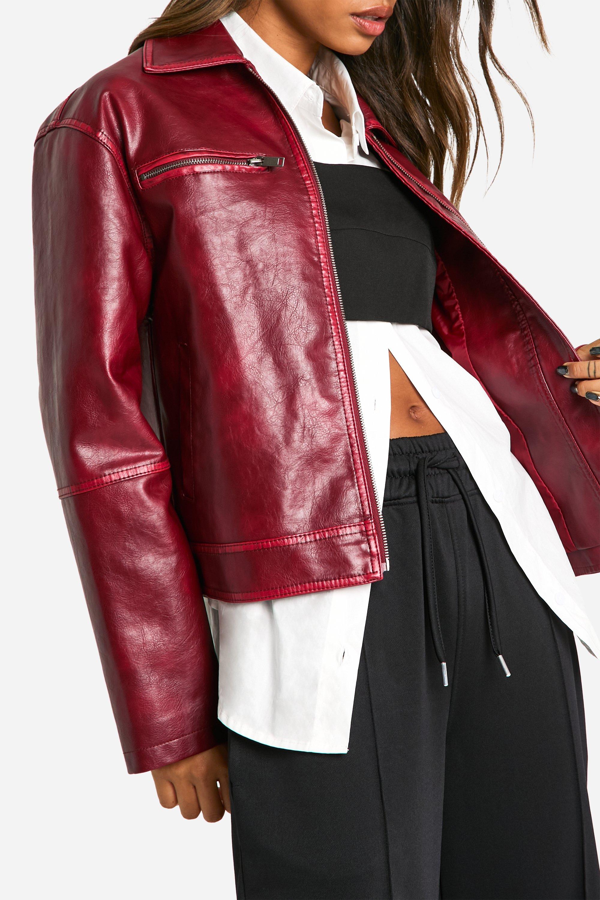 Boohoo red jacket best sale