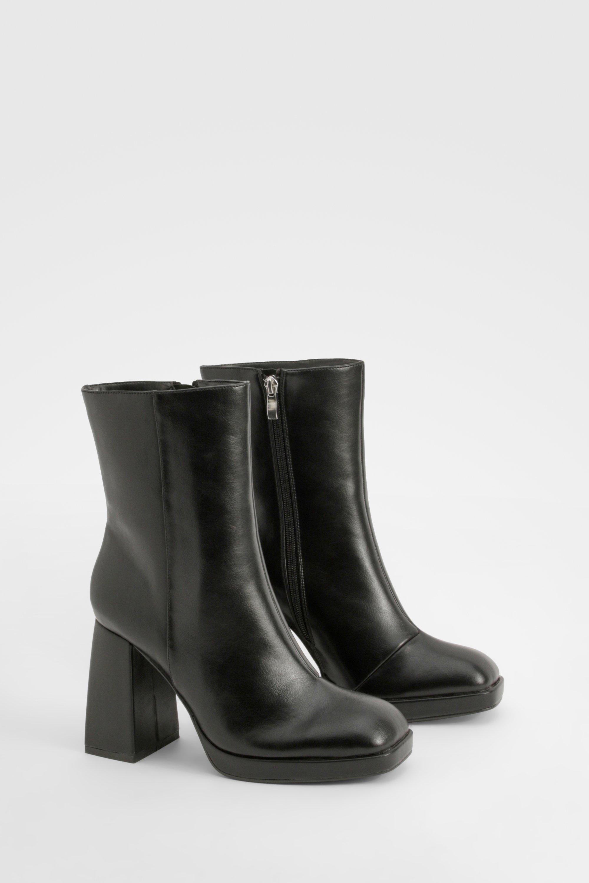 Platform boots wide fit hot sale