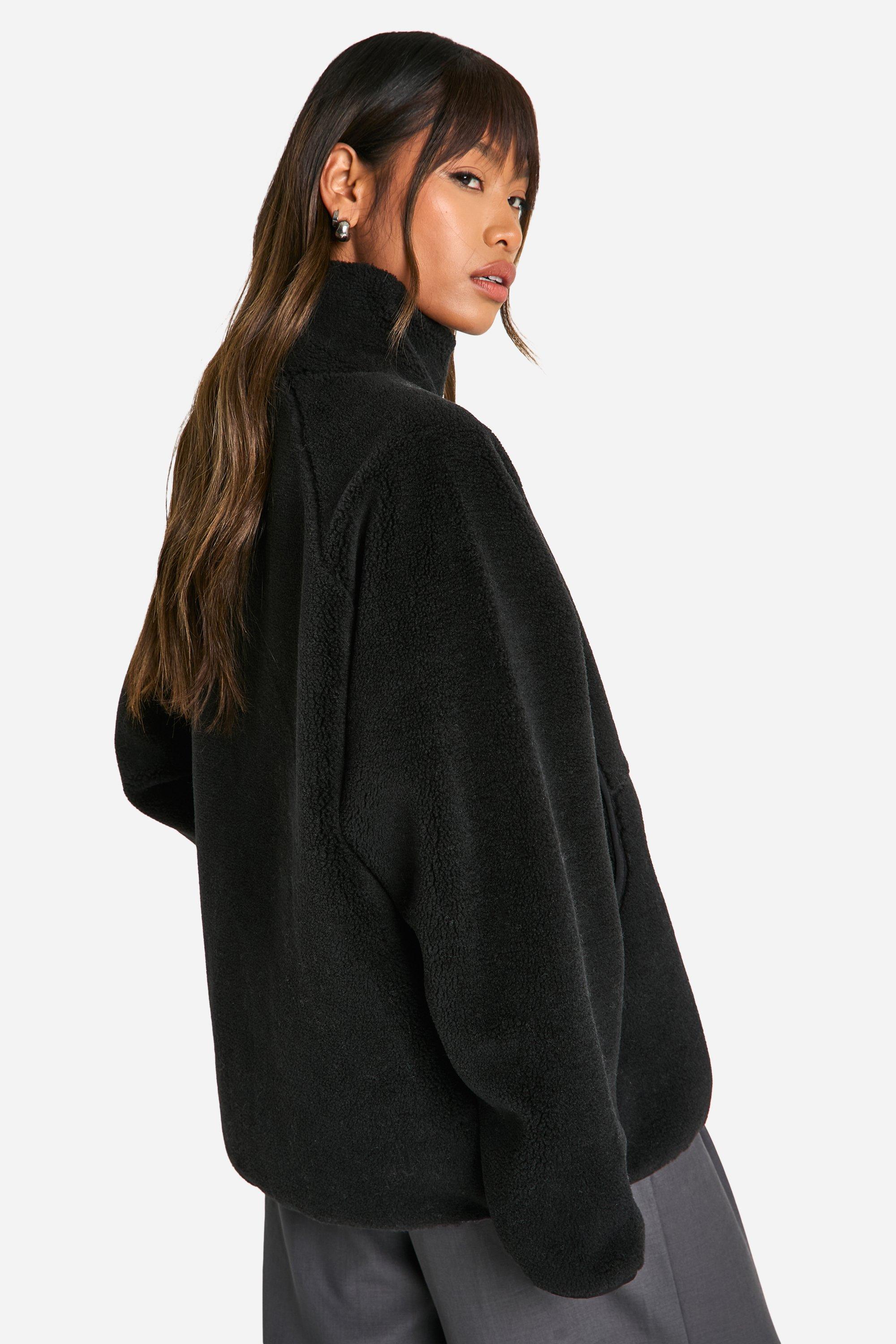 Veste oversize zippee en polaire