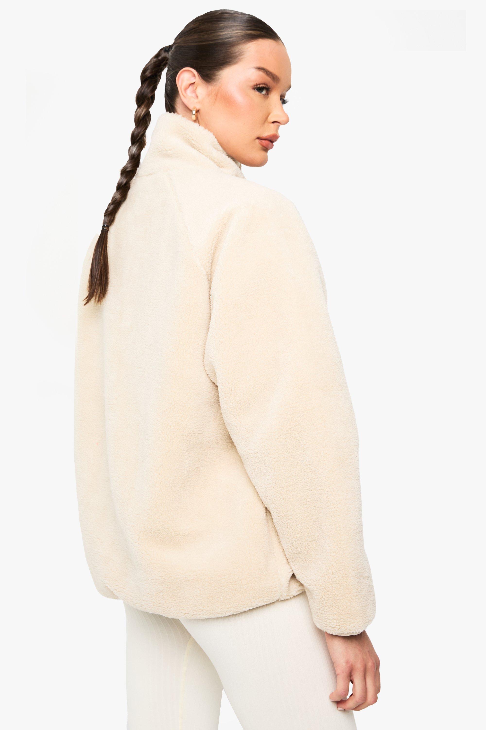 Oversized Teddy Zip Up Jacket | boohoo Oversized Teddy Zip Up Jacket | boohoo