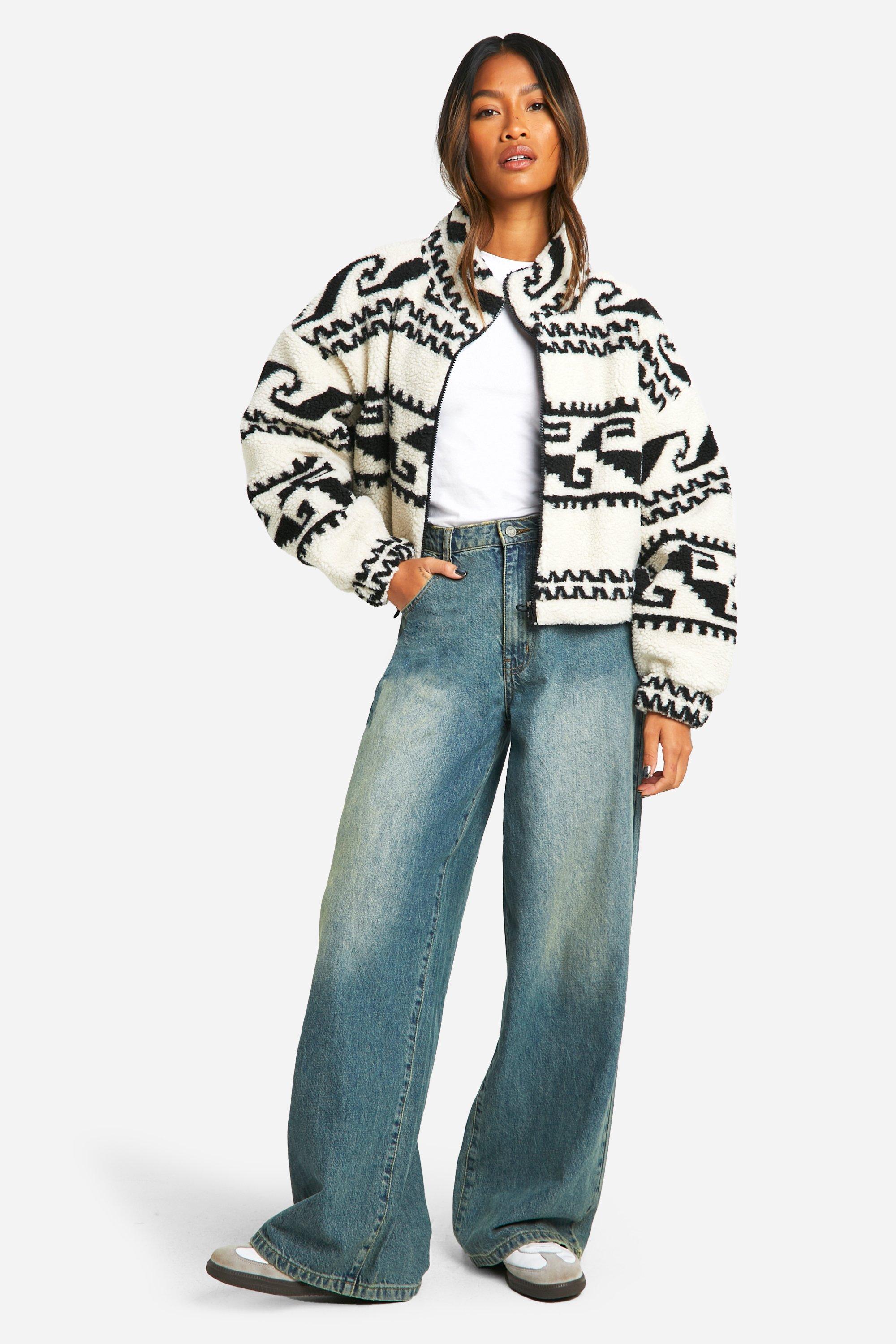 Aztec Print Teddy Jacket