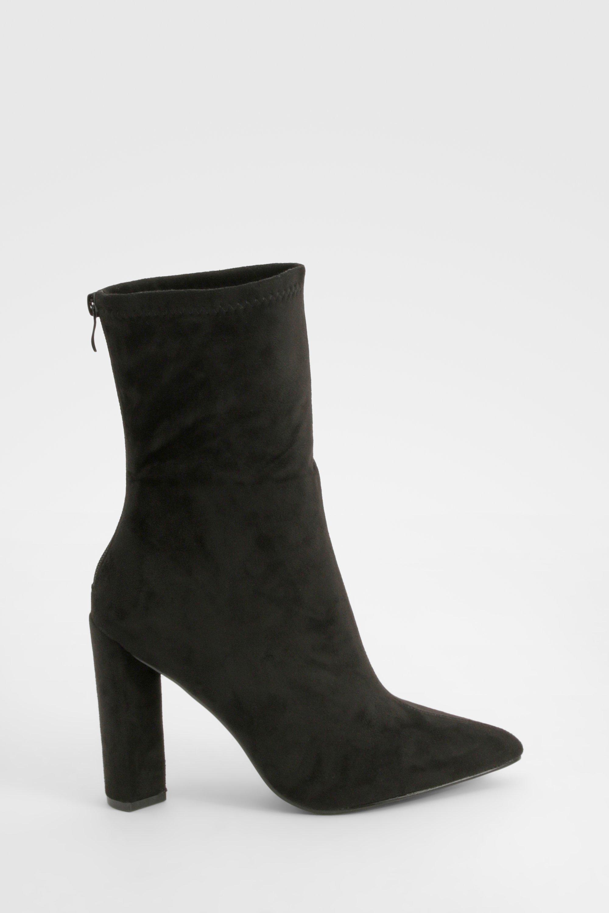 Block heel sock boot best sale