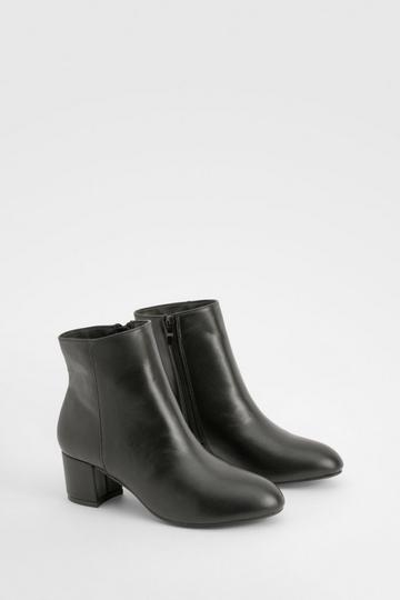 Basic Block Heel Shoe Boots black