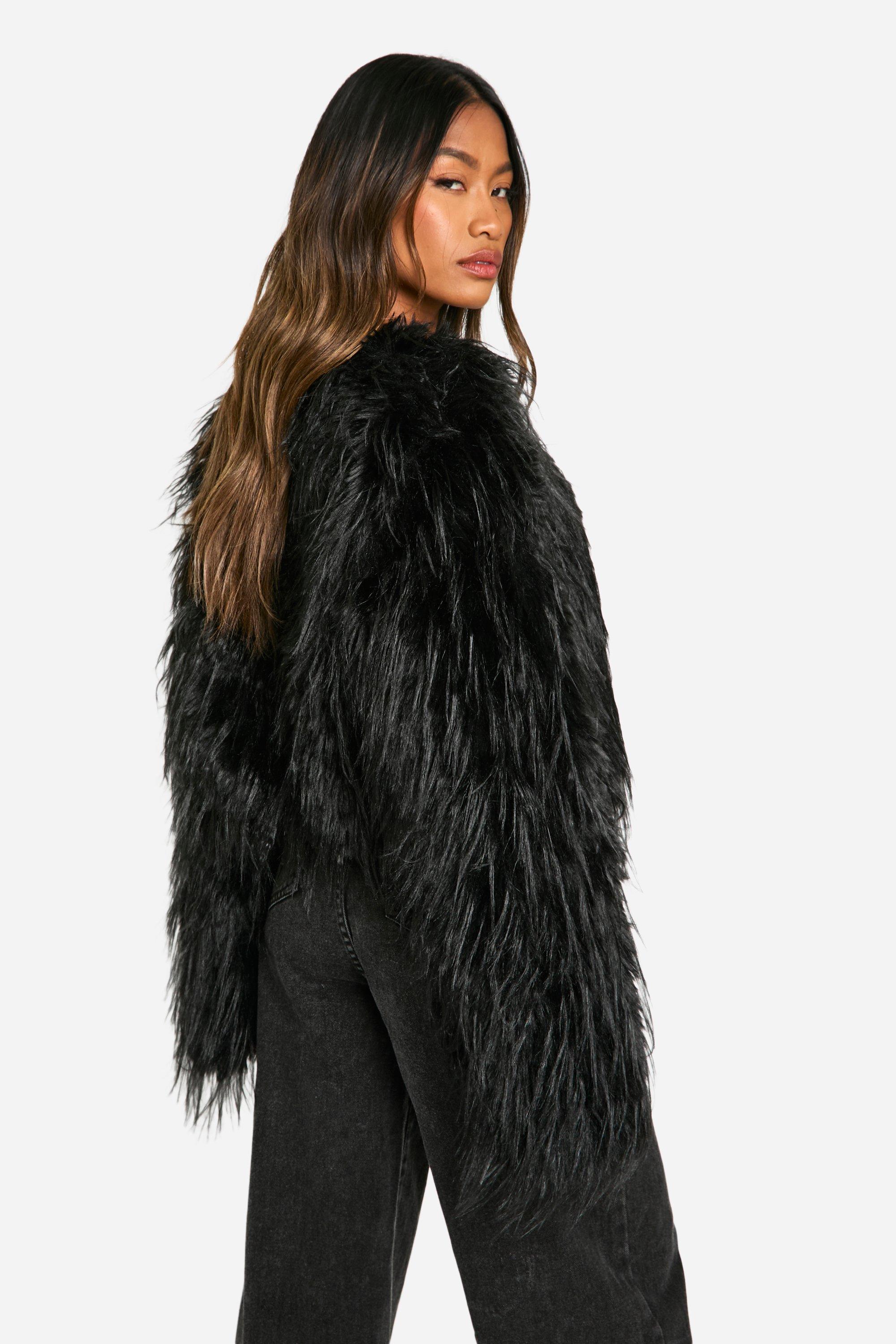 Faux Fur Crop Jacket boohoo