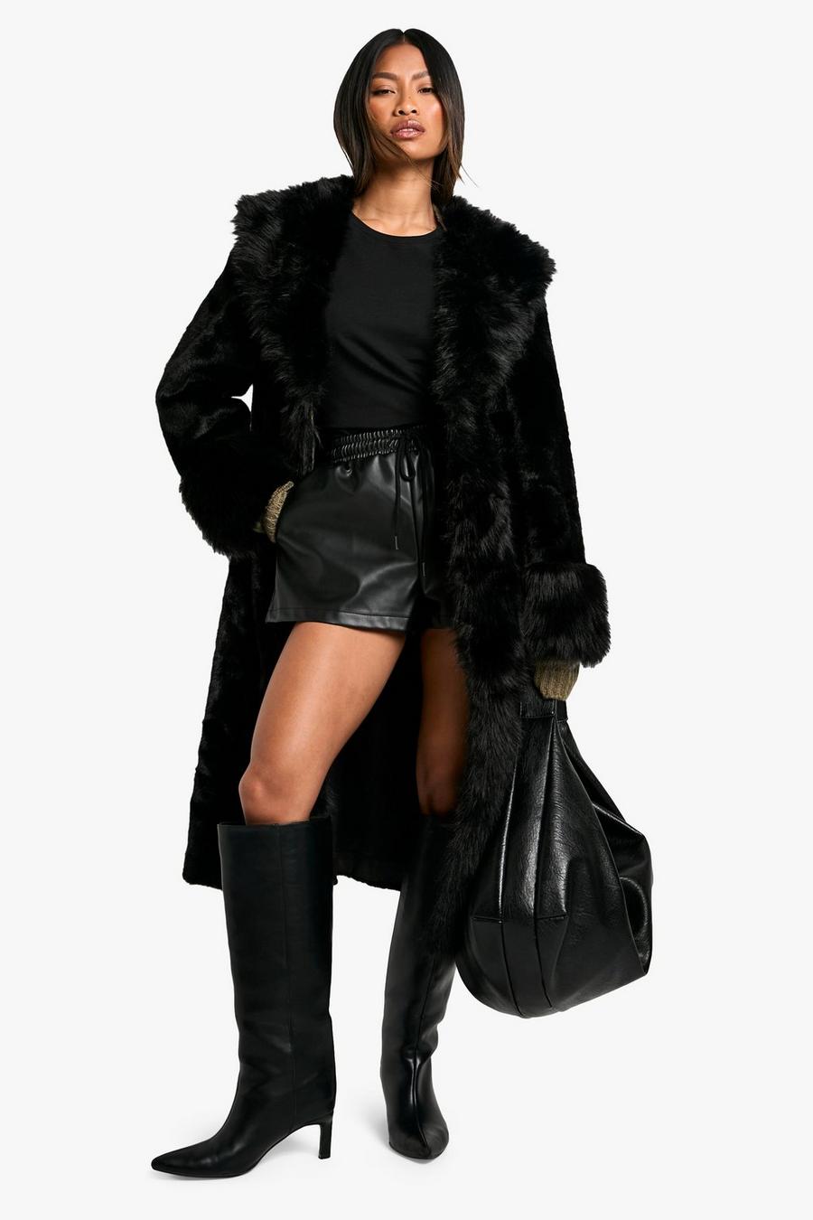 Faux Fur Bonded Midi Coat | boohoo USA Faux Fur Bonded Midi Coat | boohoo USA