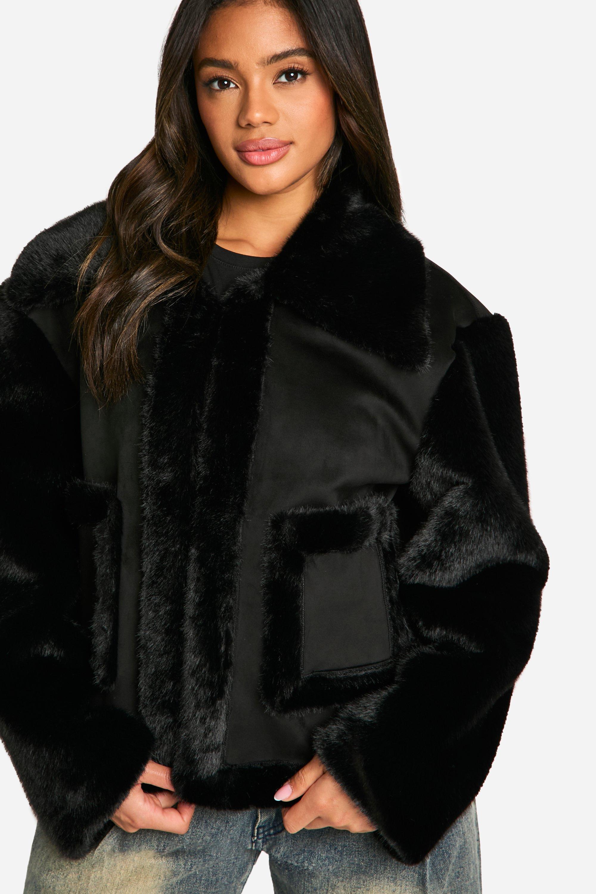 Veste fourrure courte hotsell