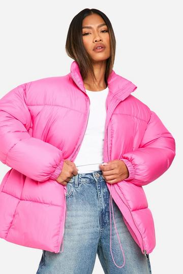 Synched Waist Puffer Jacket bubblegum