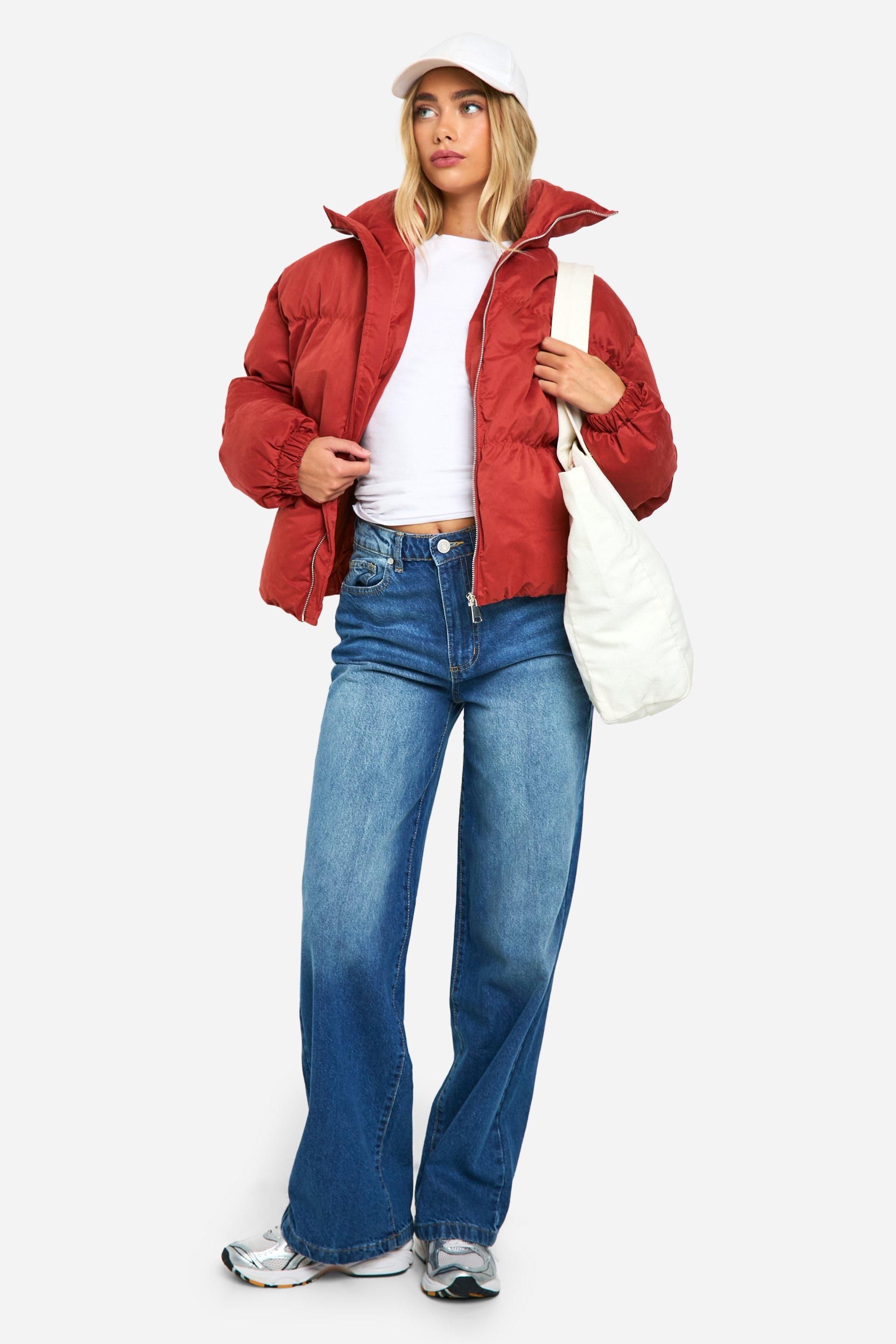 Peached Padded Puffer Jacket boohoo