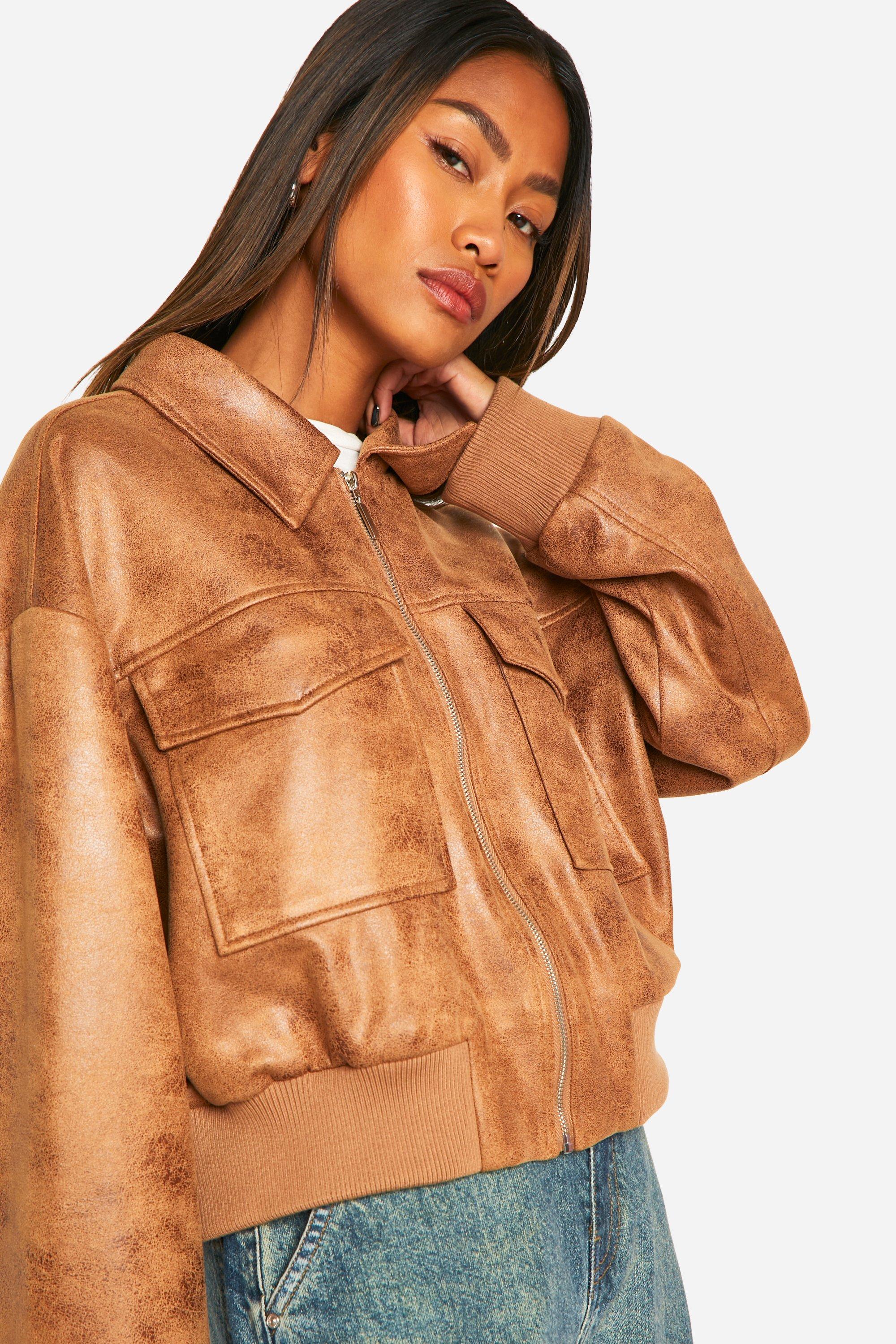 Faux Suede Bomber Jacket boohoo UK