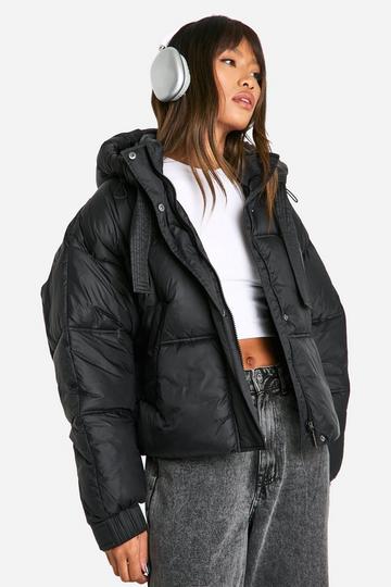 Hooded Puffer Jacket black