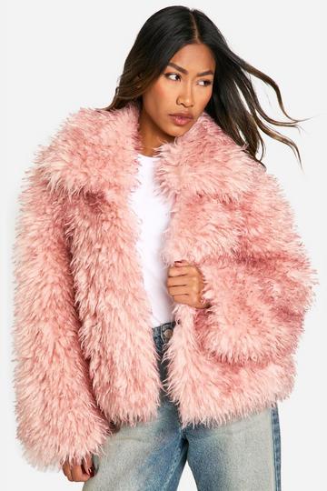 Nepwollen Faux Fur Jas pink