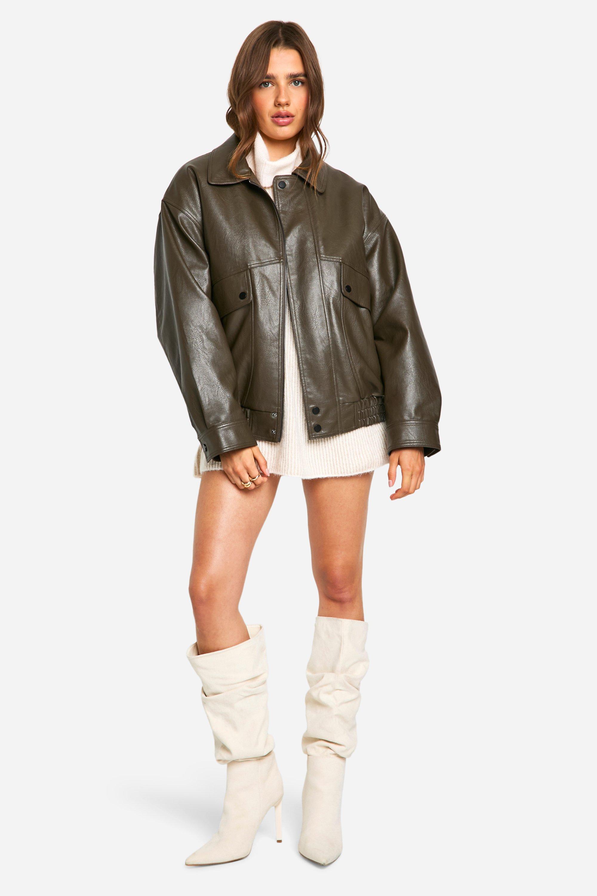 Knee length bomber jacket online