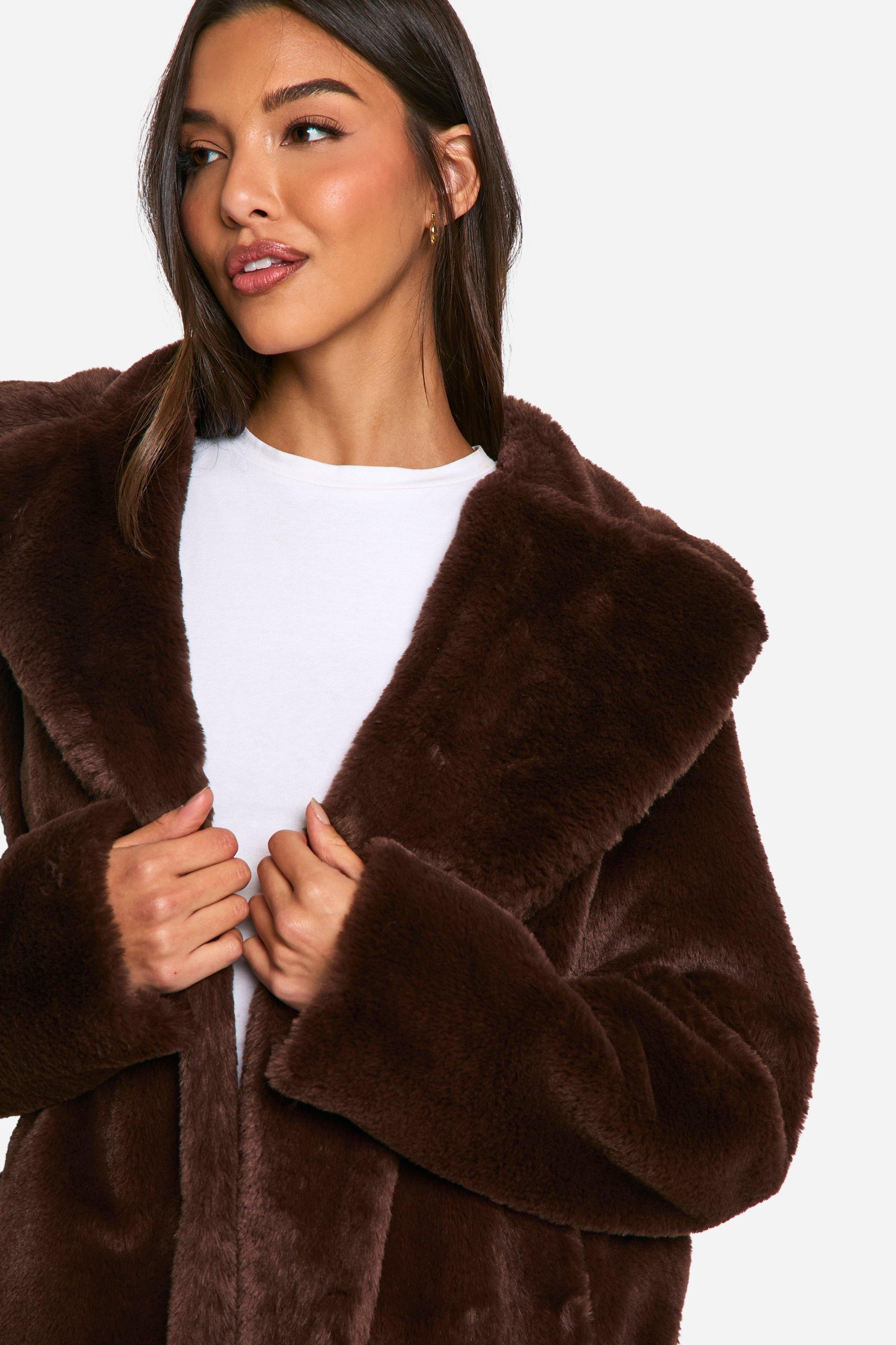Longline Faux Fur Jacket