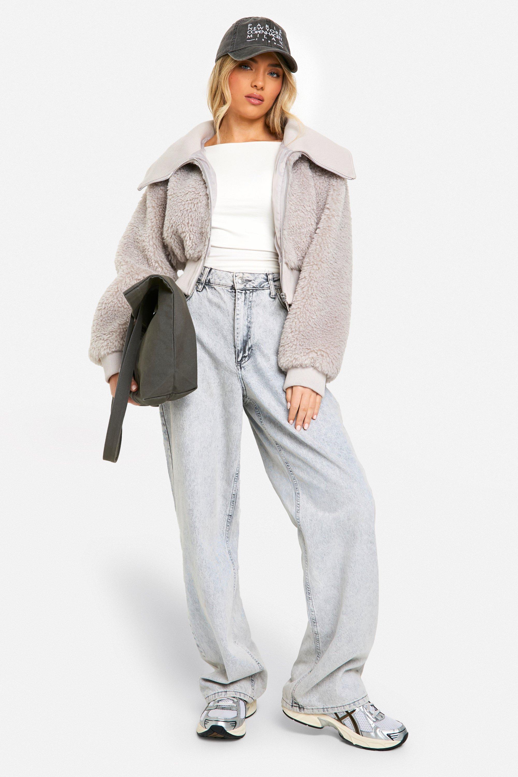Teddy Faux Fur Bomber Jacket boohoo