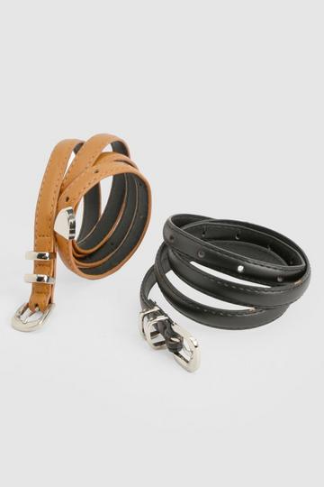 Basic Western Belt 2 Pack multi