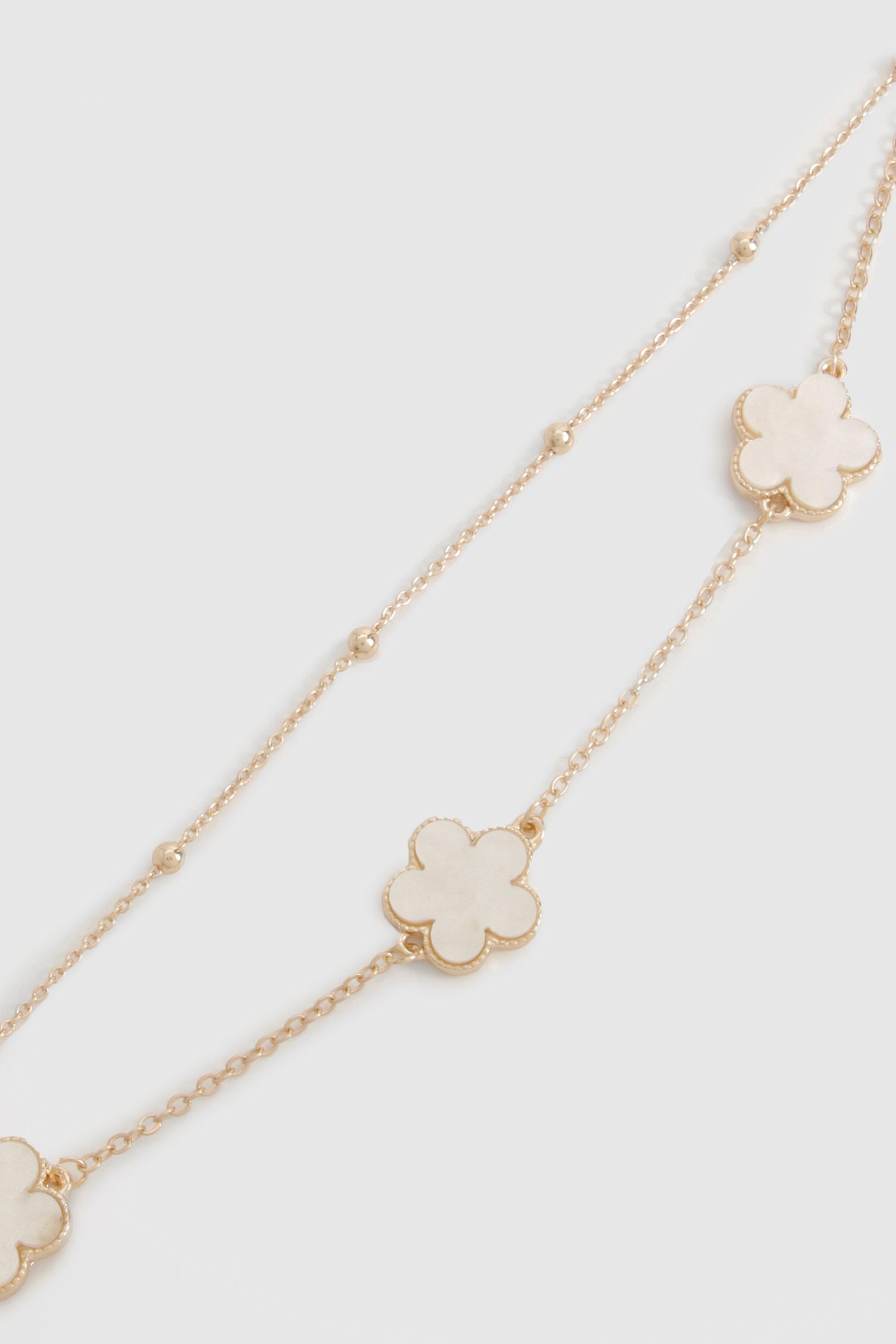 Enamel Flower Detail Anklet