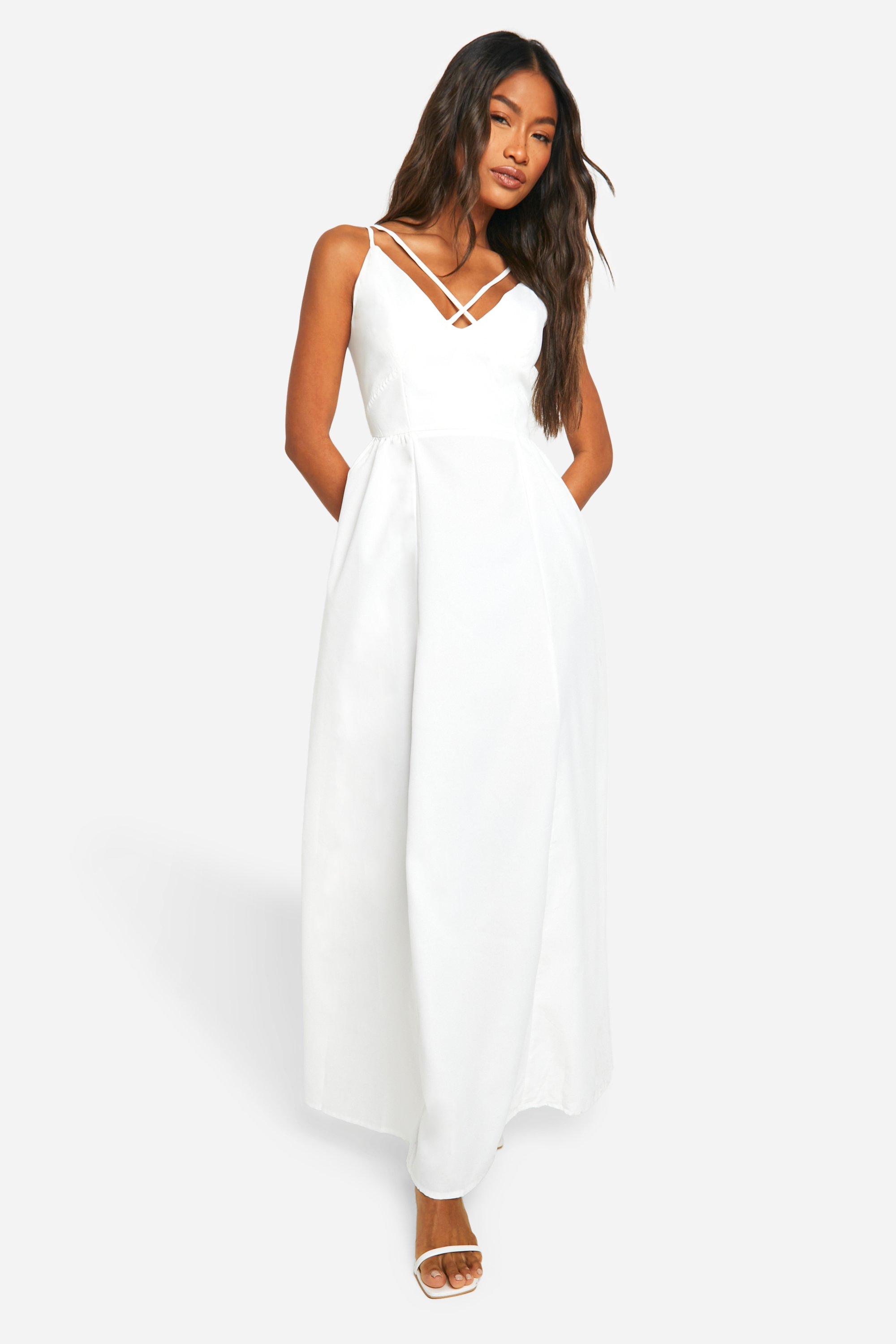 Robe longue a bretelles