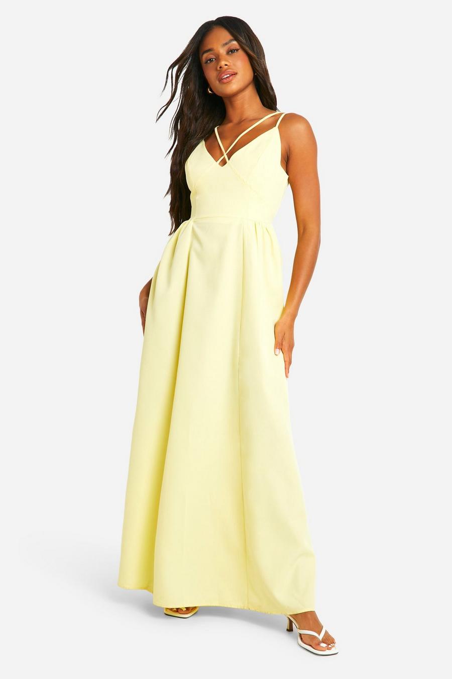 Lemon Double Strap Maxi Dress