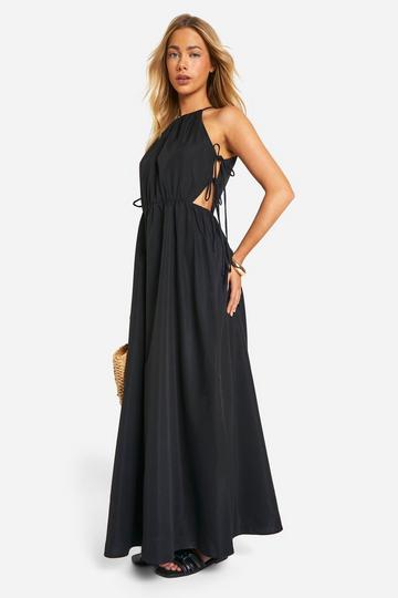 Tie Side Maxi Dress black