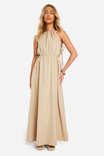 Tie Side Maxi Dress stone