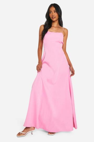 Strappy Back Maxi Dress pink